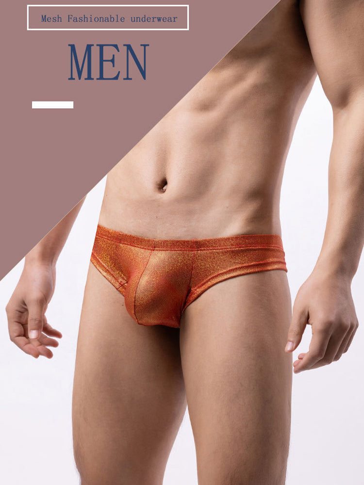 3 Pack Men's Solid Color Sparkle Briefs