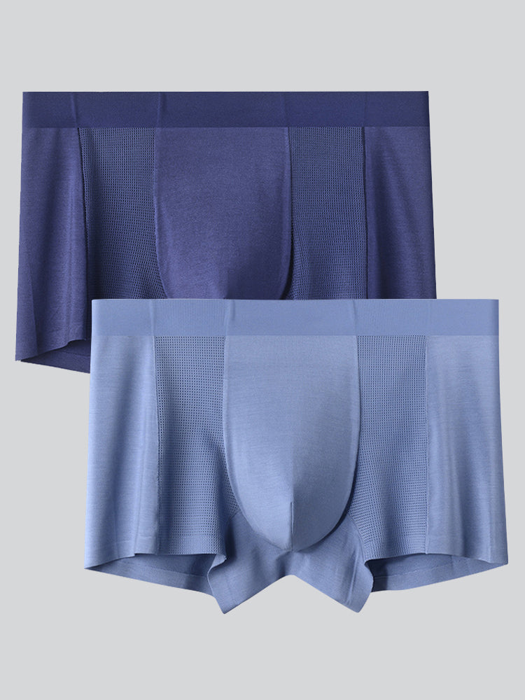 2 Pack Men's Breathable Seamless Modal Trunks