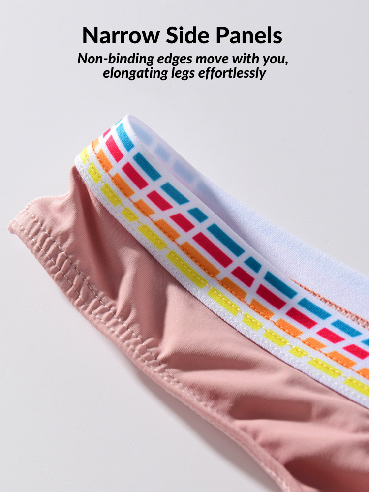 3 Pack Men's Ice Silk Middle-Rise Summer Thongs