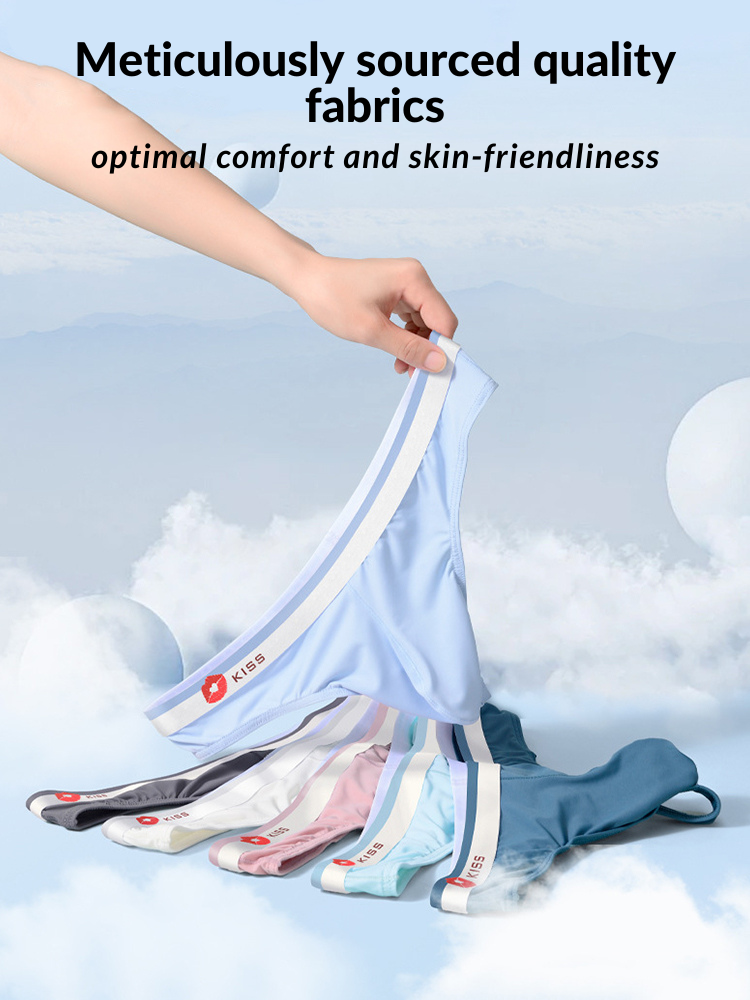 3 Pack Men's U-Pouch Ice Silk Sexy Thong