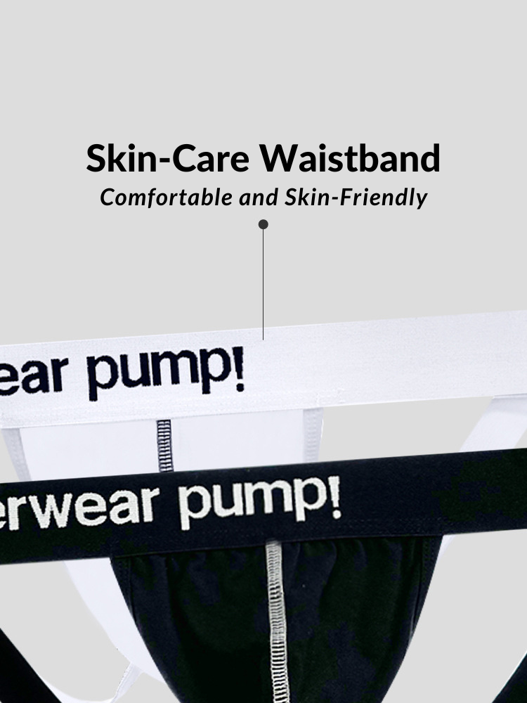 2 Pack Men's Trendy Breathable Sexy Cotton Jockstrap