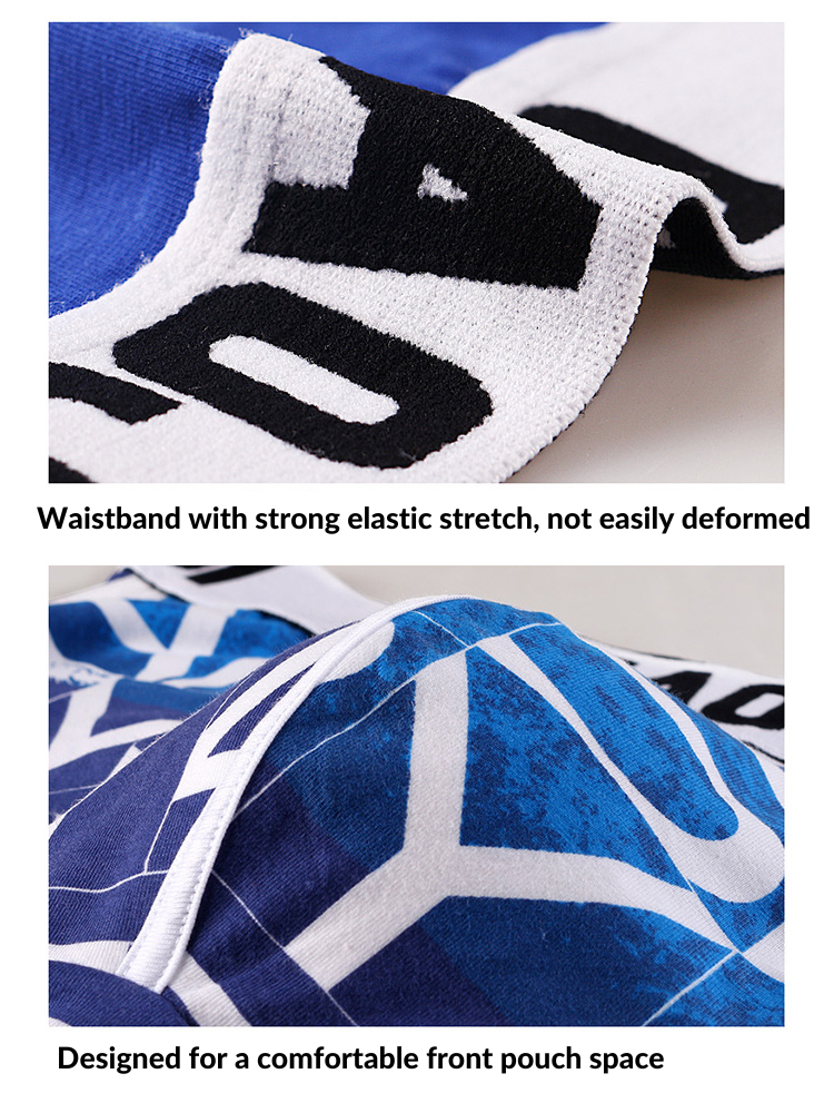 3 Pack Men's Cotton Trendy Youthful Sexy Low-Rise Trunks