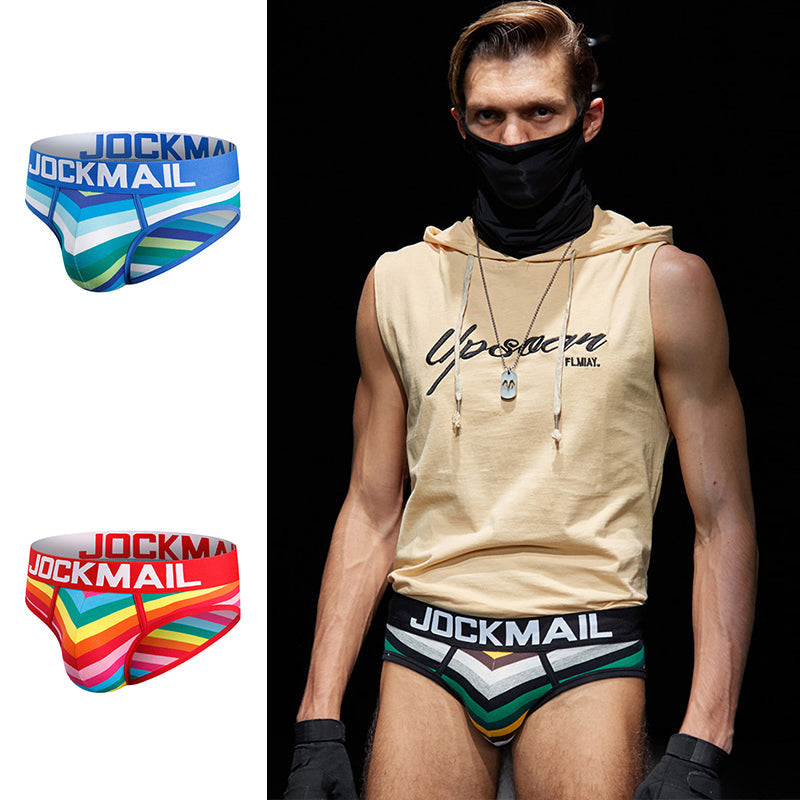 2 Pack Colorful Striped Men's Briefs