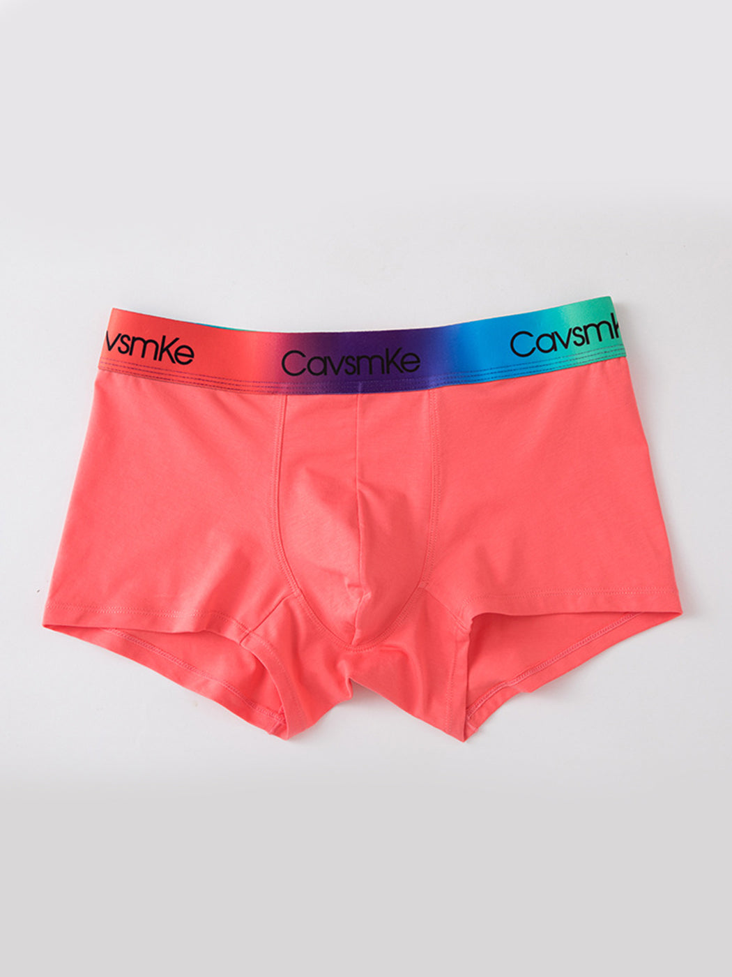 2 Pack Men's Cotton Sexy Antibacterial Rainbow Waistband Trunks