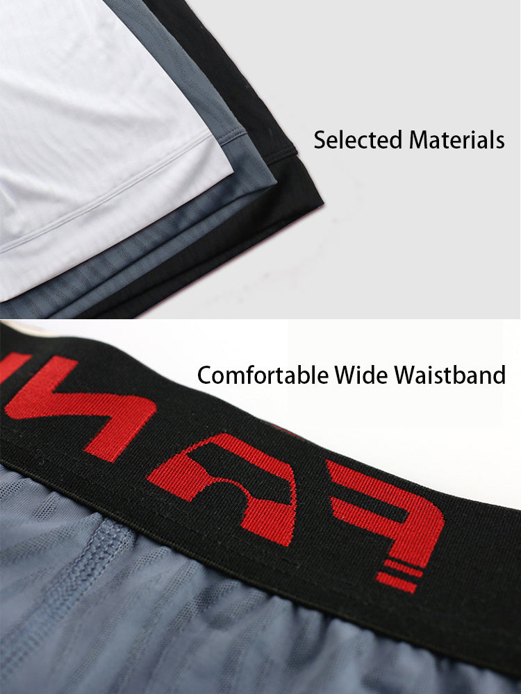 3 Pack Men's Striped U-Pouch Breathable Casual Briefs