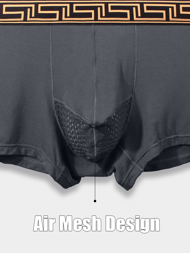 4 Pack Men's Athletic Mesh Pouch Trunks