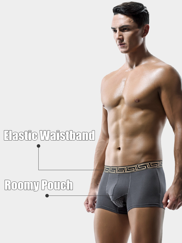 4 Pack Men's Athletic Mesh Pouch Trunks