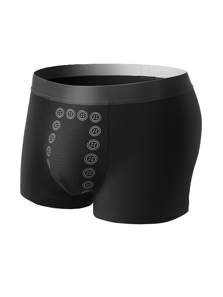 4 Pack Men's Mid-Rise Cotton Antibacterial Breathable Trunks