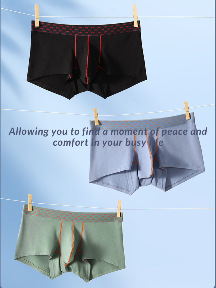 3 Pack Men's Casual Fitness Cotton Trunks