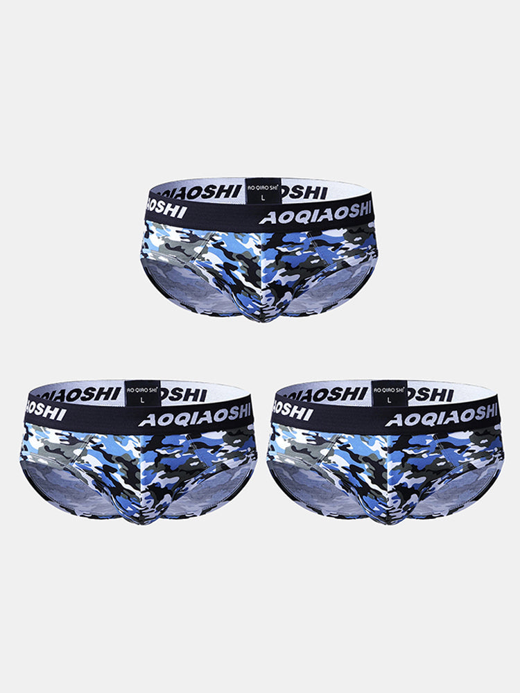 3 Pack Low Rise Camouflage Ball Support Underwear