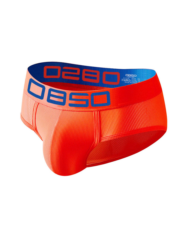 2 Pack Men's Comfortable Breathable Sports Solid Color Briefs