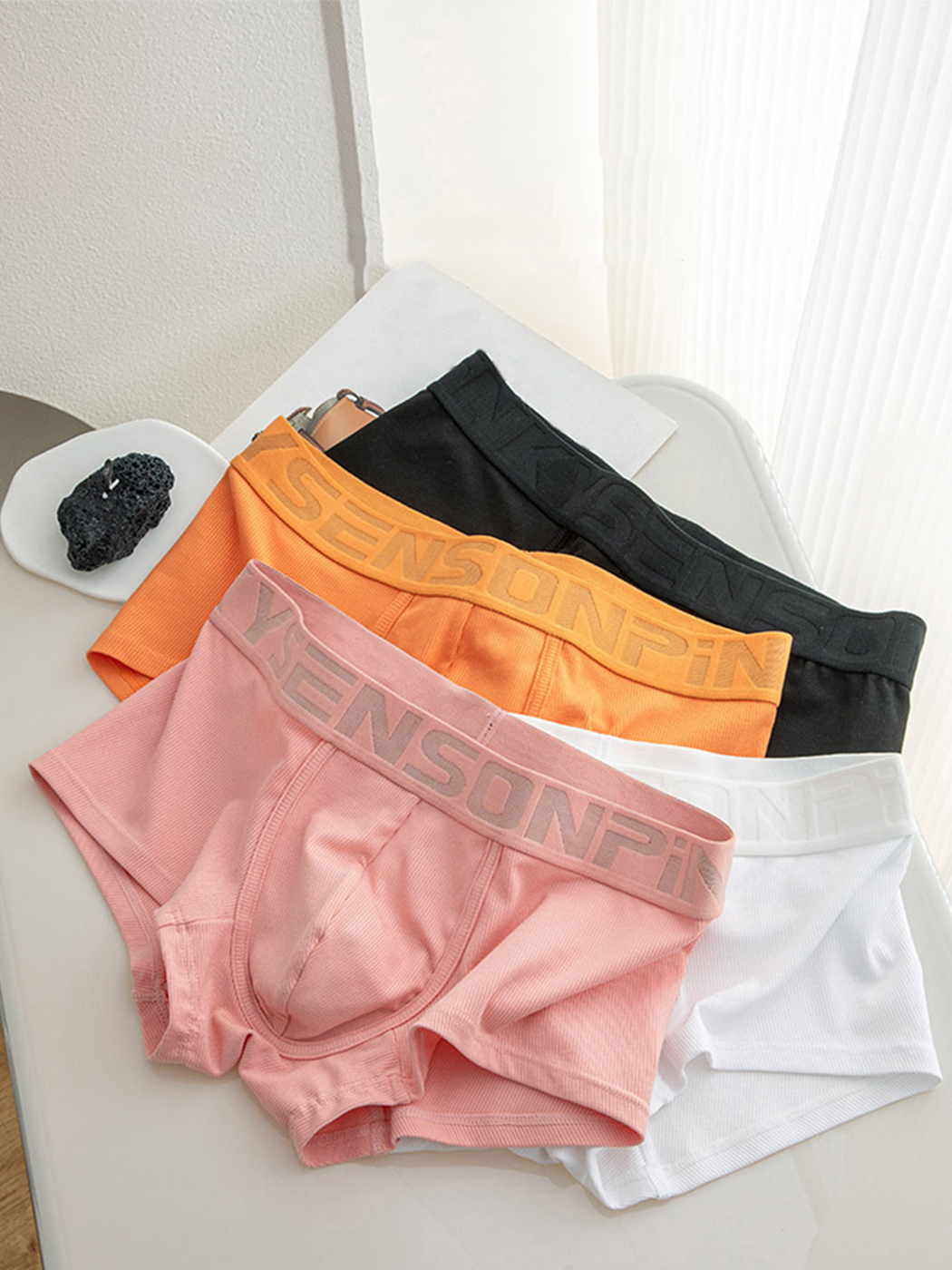 2 Pack Men's Breathable U Pouch Modal Trunks