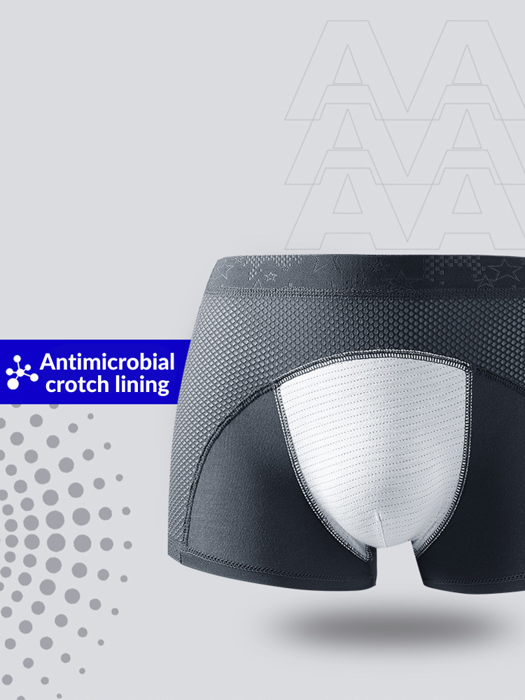 3 Pack Men's Ice Silk Sports Breathable Boxer Briefs