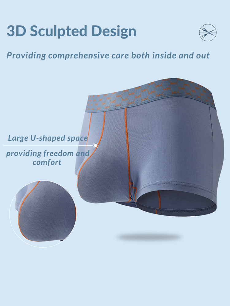 3 Pack Men's Casual Fitness Cotton Trunks