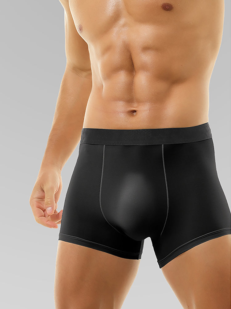 4 Pack Men's Silky Thin Seamless Trunks