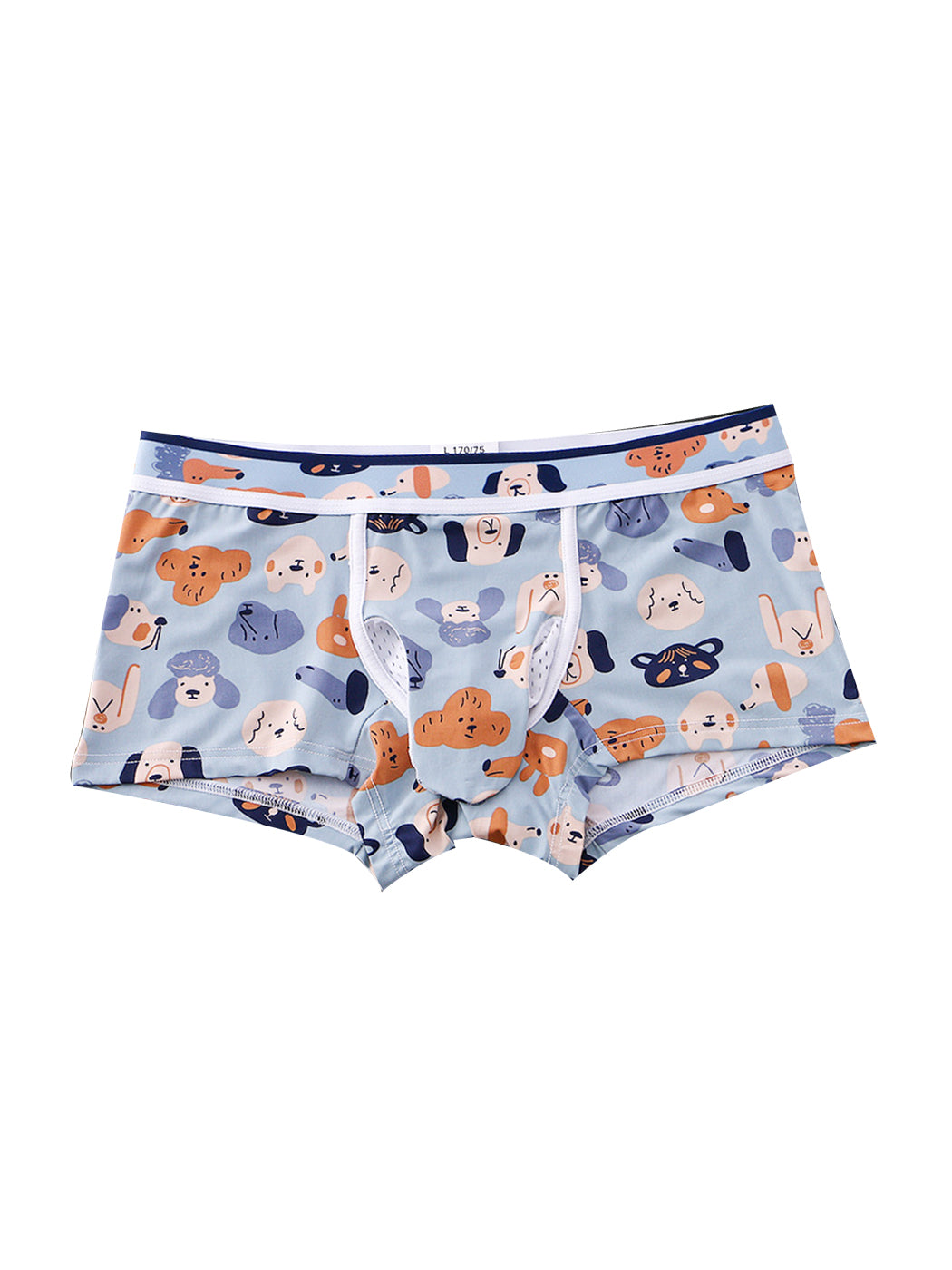 3 Pack Men's Ice Silk Trunks with Separated Pouch Design