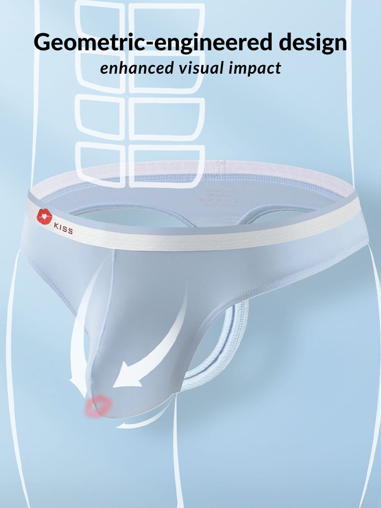 3 Pack Men's U-Pouch Ice Silk Sexy Thong