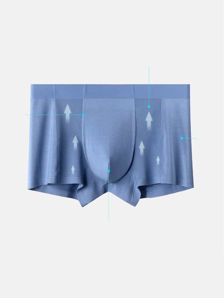 2 Pack Men's Breathable Seamless Modal Trunks