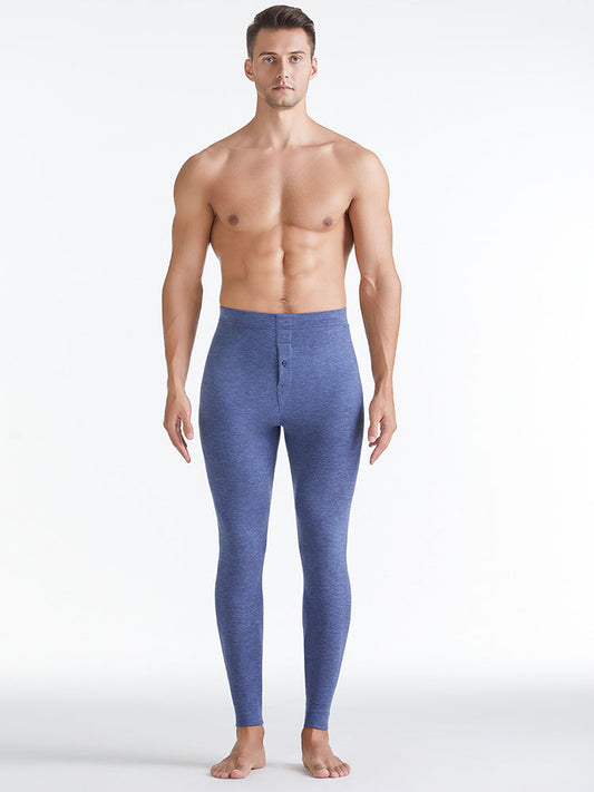 Men's Winter Thermal Long Johns With Button Fly