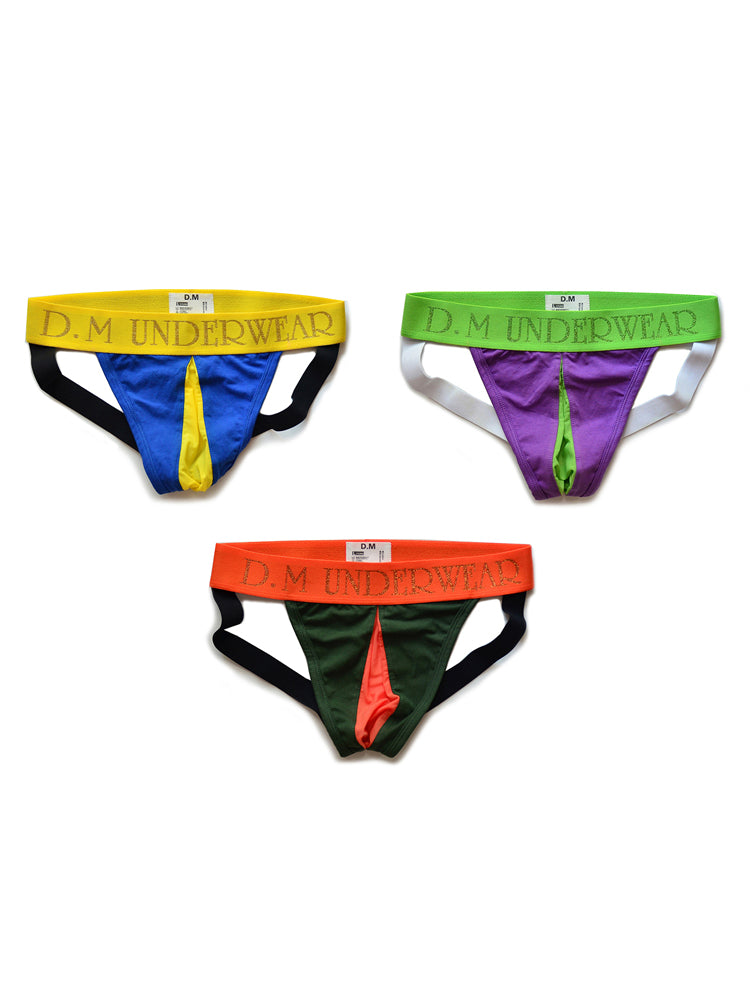 3 Pack Men's  Sexy Transparent Mesh Netted Jockstrap