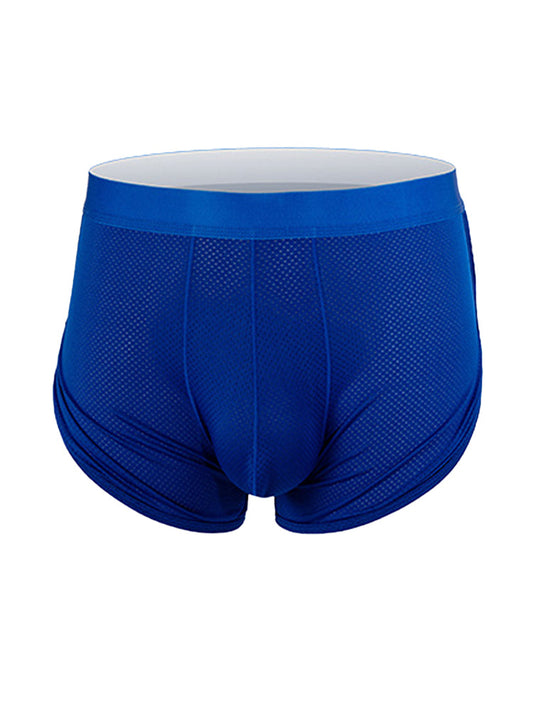 3 Pack Men's Mid Waist Breathable Mesh Home Aloha Boxers