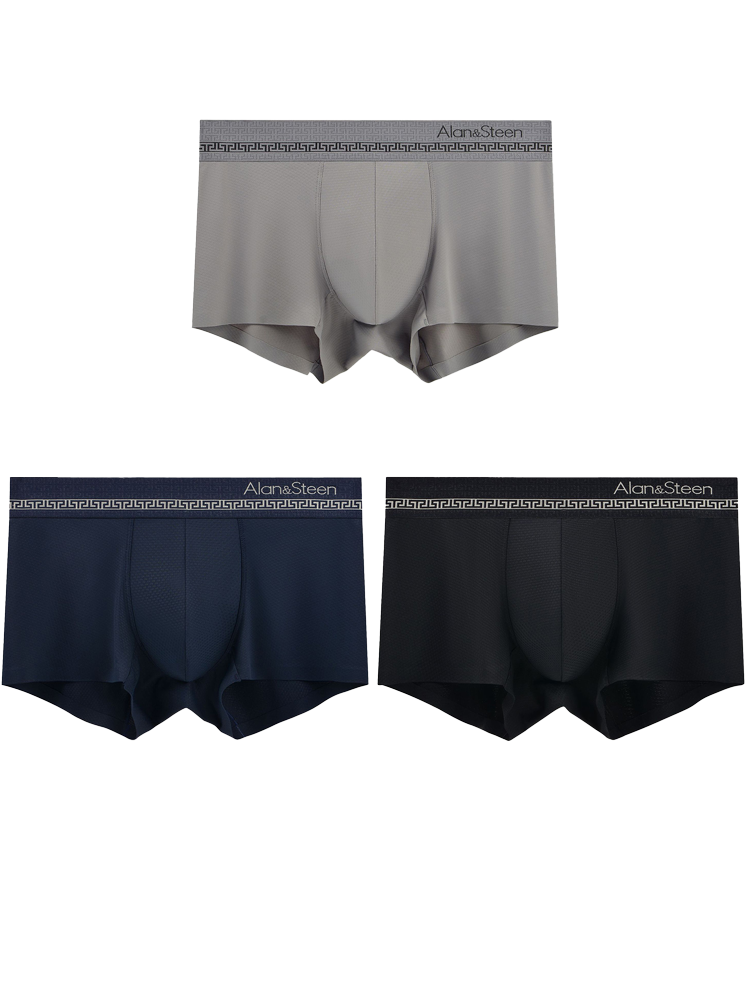 3 Pack Men's Seamless Breathable U Pouch Trunks