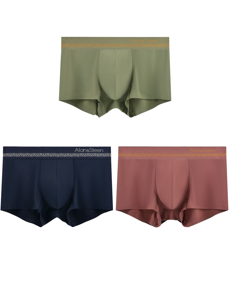 3 Pack Men's Seamless Breathable U Pouch Trunks