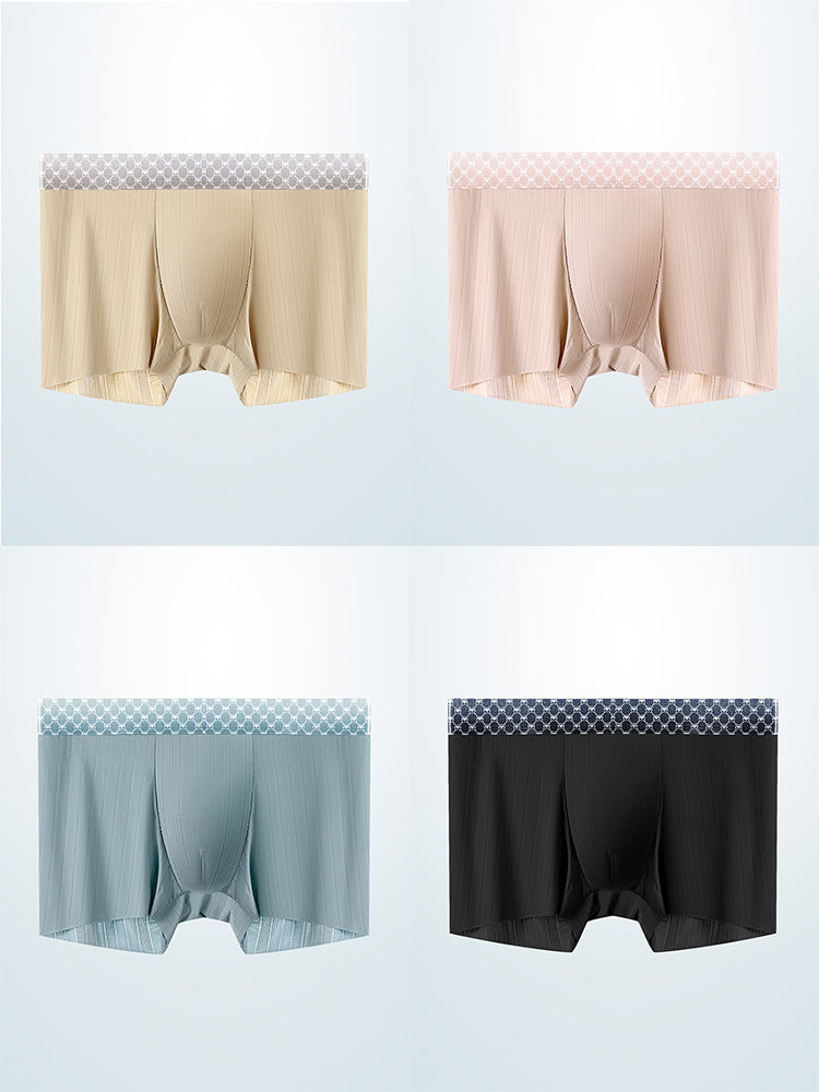 4 Pack Breathable Support Pouch Trunks For Men