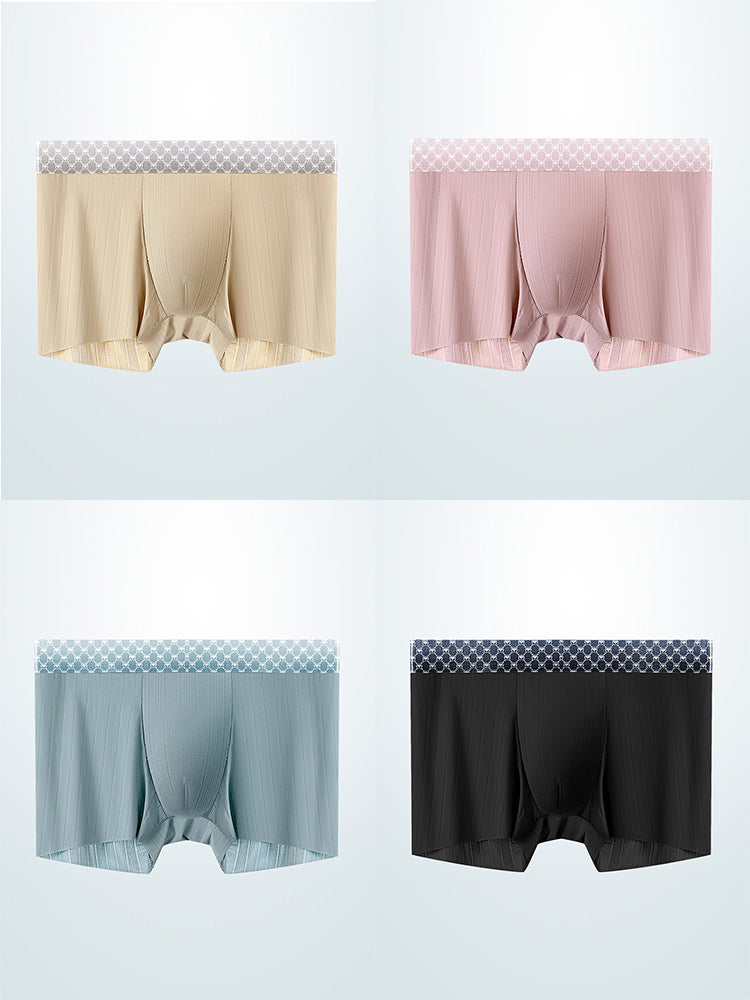 4 Pack Breathable Support Pouch Trunks For Men