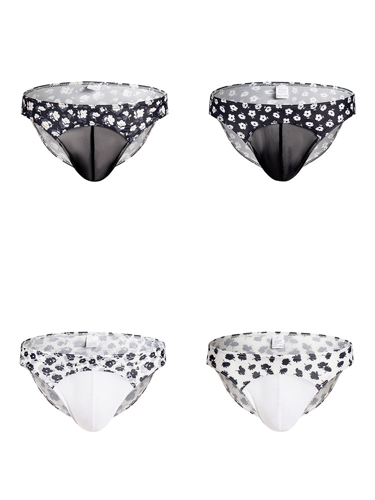 4 Pack Men's Sexy Print Pouch Bikini