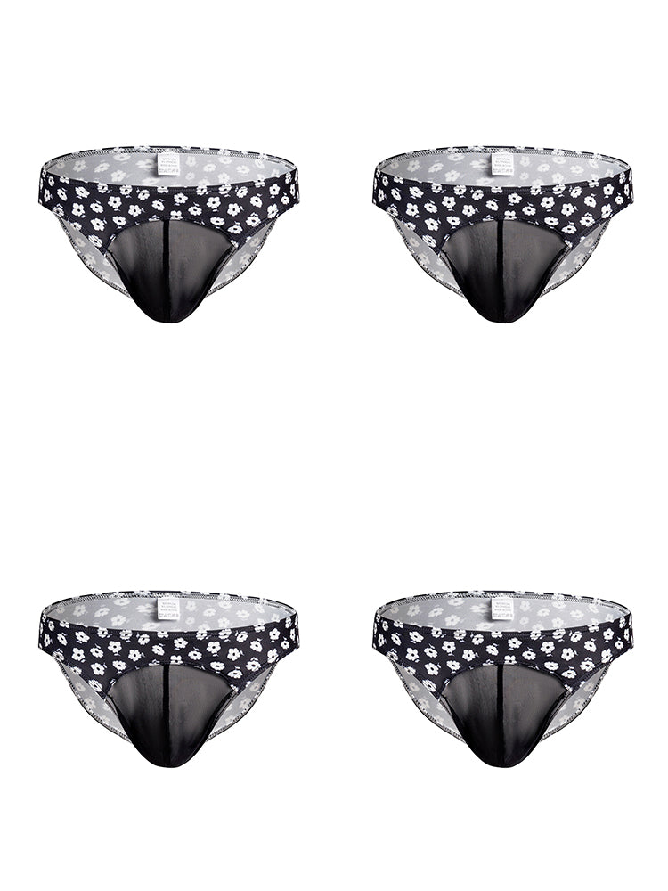 4 Pack Men's Sexy Print Pouch Bikini