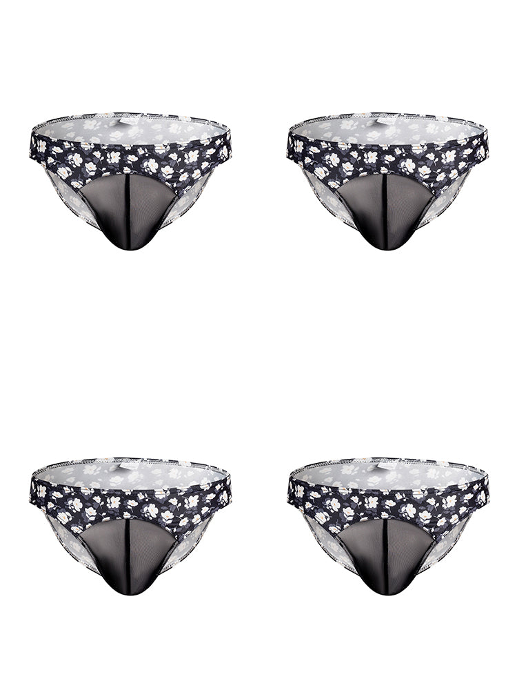 4 Pack Men's Sexy Print Pouch Bikini