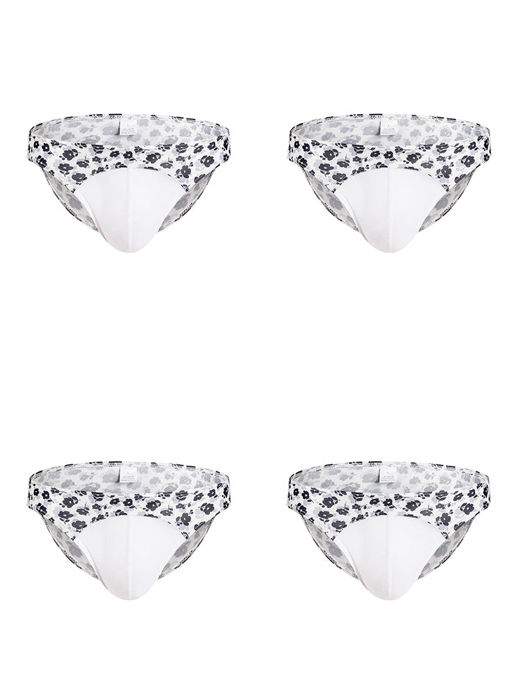 4 Pack Men's Sexy Print Pouch Bikini