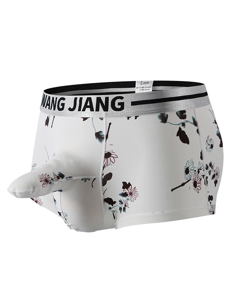 3 Pack Men's Ice Silk Dual Pouch Trunks