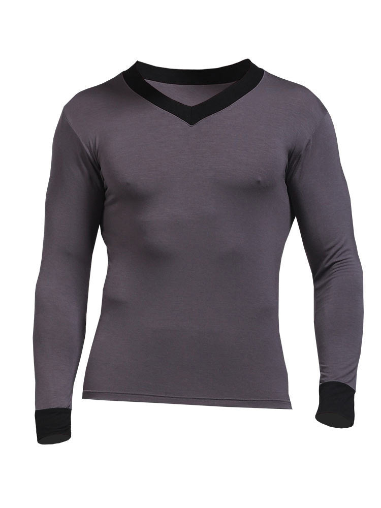 Mens Base Layers V-Neck Thermal Shirt