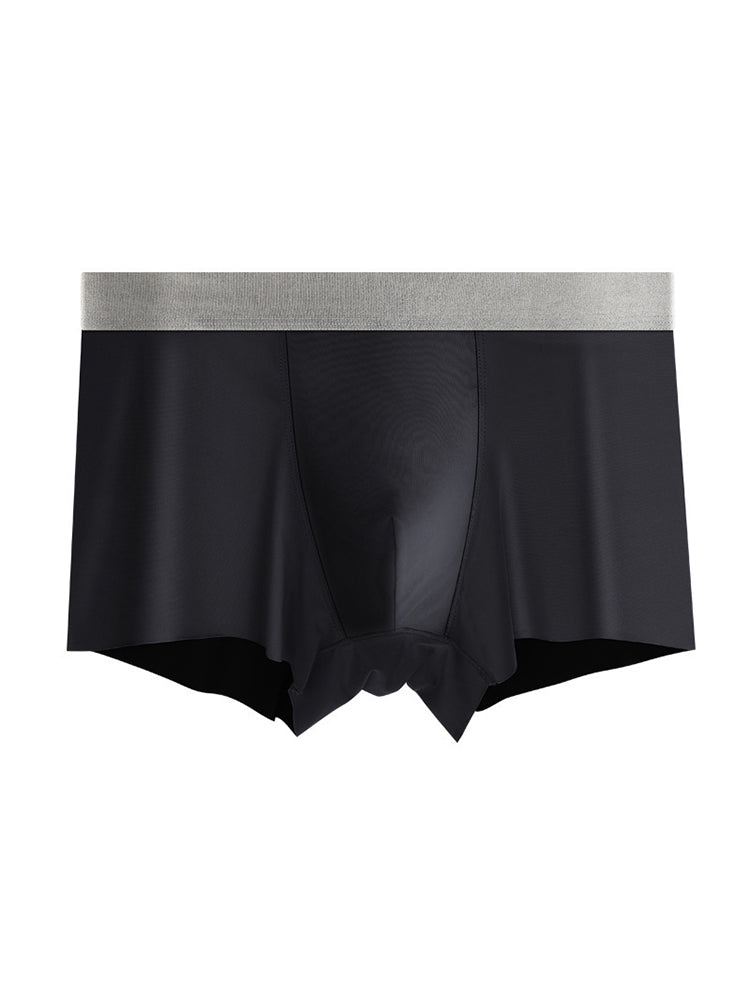 3 Pack Men's Solid Color Lightweight Comfortable Breathable Seamless Trunks