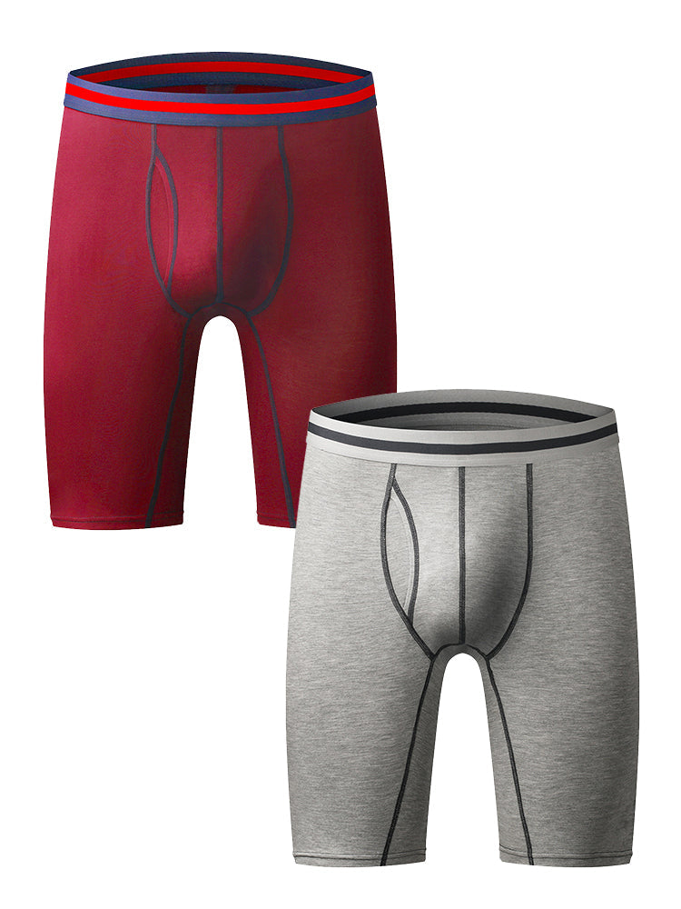 Men's Soft Cotton Boxer Briefs With Open Fly
