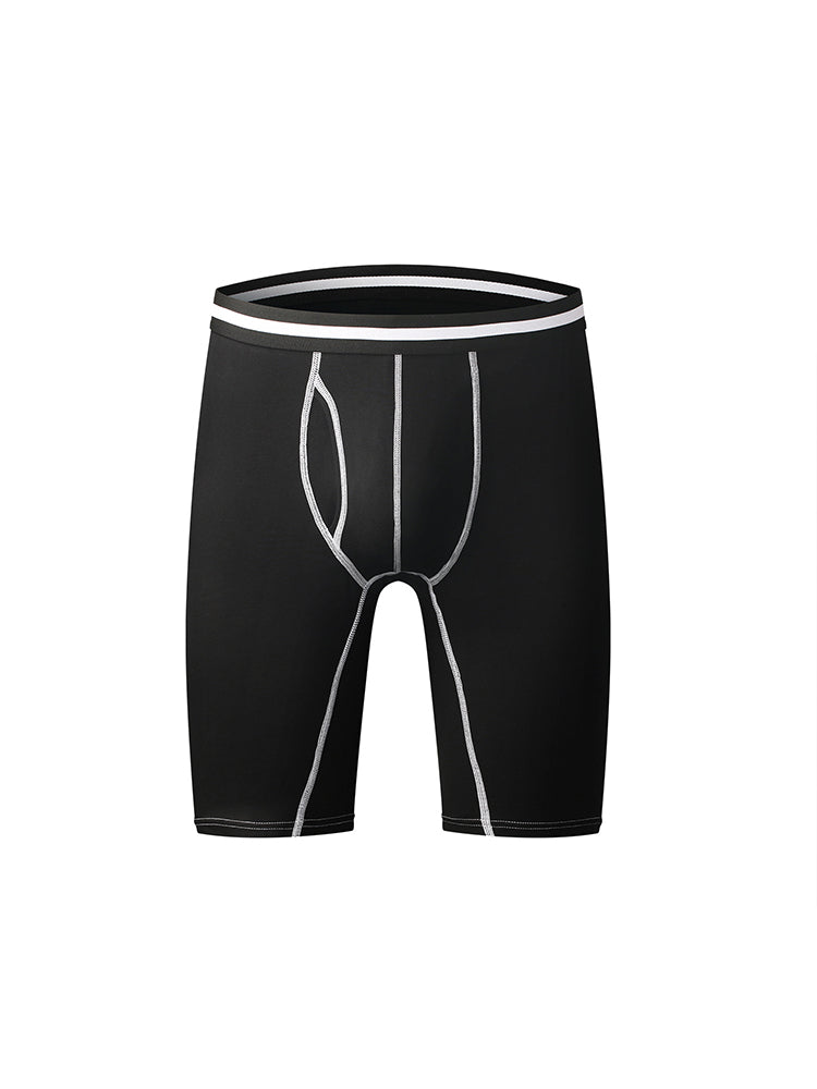 Men's Soft Cotton Boxer Briefs With Open Fly