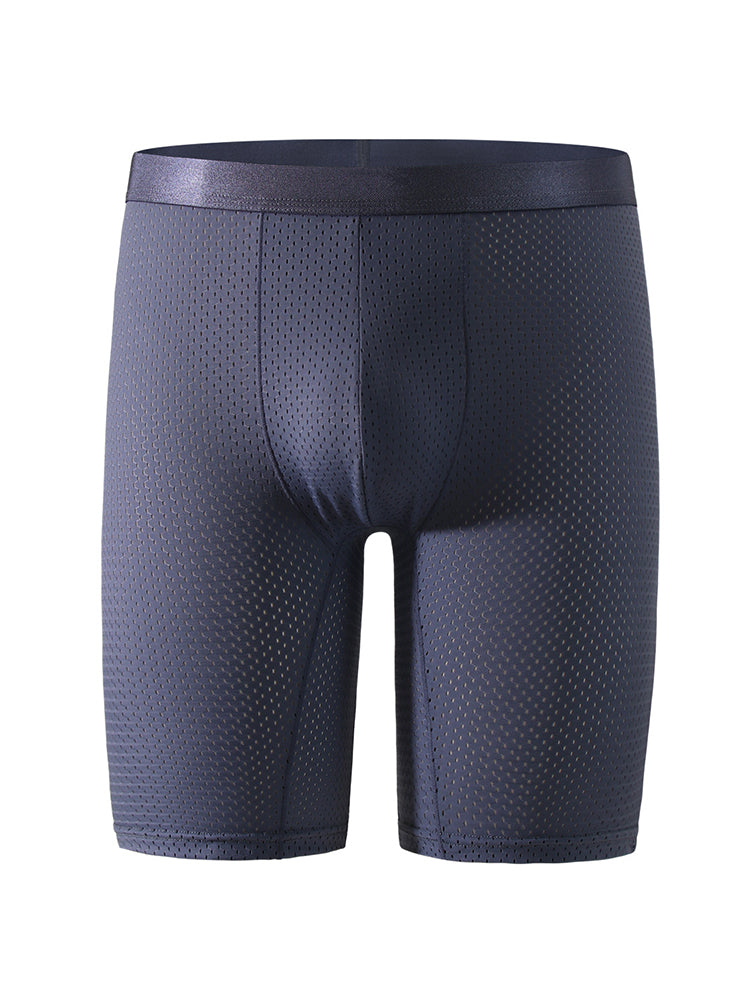 Men's Quick Dry Mesh Long Leg Boxer Briefs