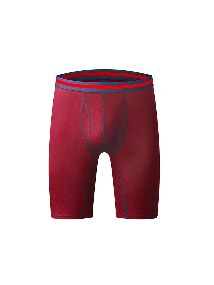 Men's Soft Cotton Boxer Briefs With Open Fly