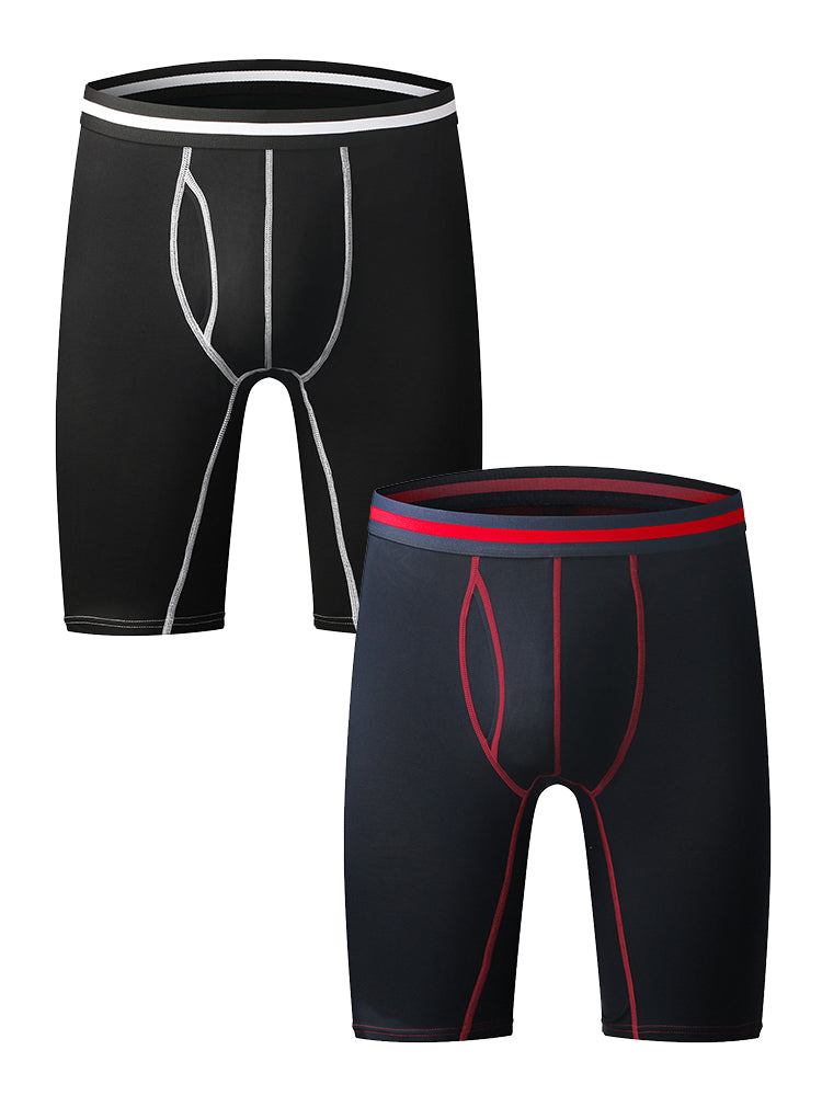 Men's Soft Cotton Boxer Briefs With Open Fly