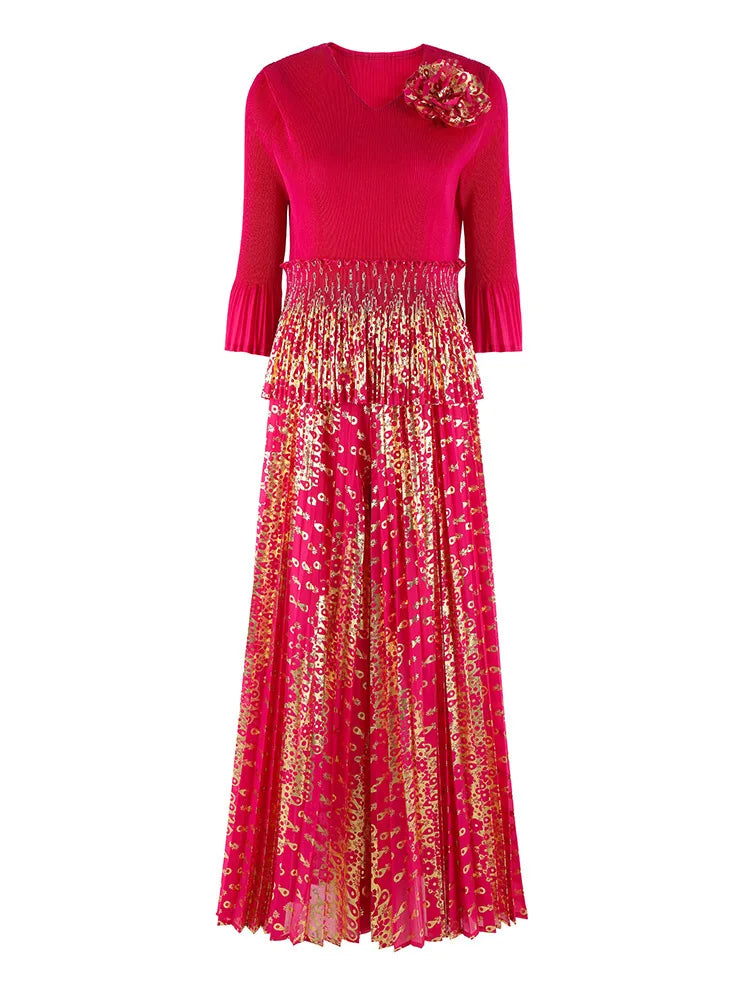 Pleated Palazzo Pant Suit Set - Elegant Wear