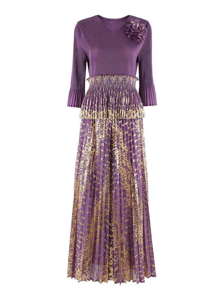Pleated Palazzo Pant Suit Set - Elegant Wear