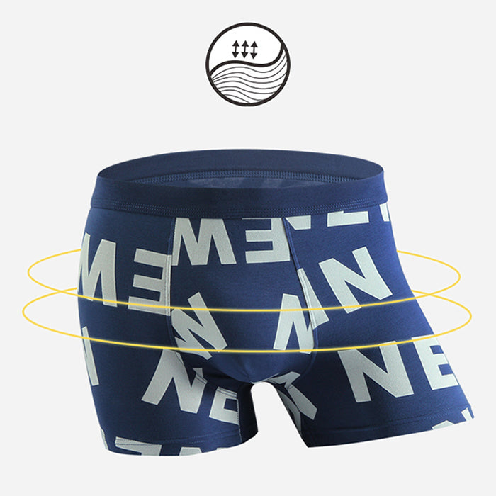 3Pcs Mens Printed U Convex Pouch Boxer Briefs