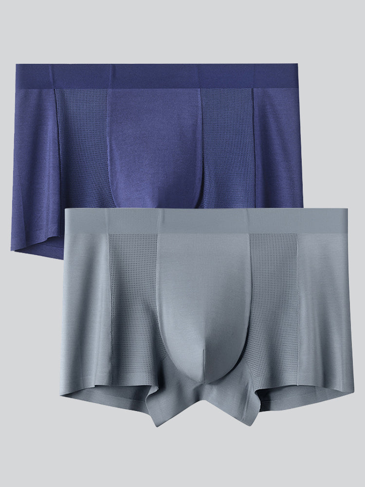 2 Pack Men's Breathable Seamless Modal Trunks
