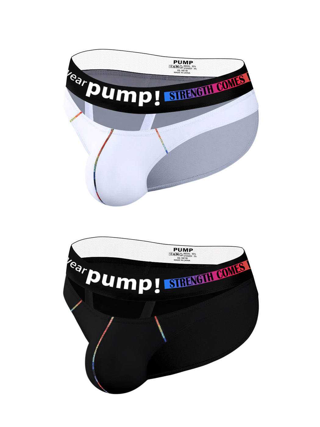 2 Pack Men's Sexy Low-rise Garter Briefs