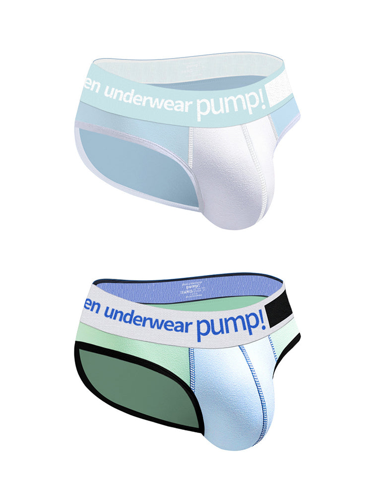 2 Pack Men's Middle-Rise Cotton Sexy Briefs