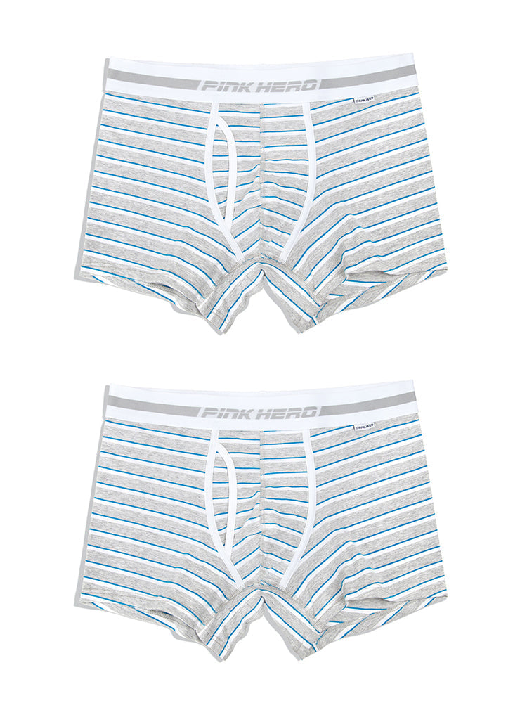 2 Pack European Luxury Brand Personalized Striped Men's Underwear