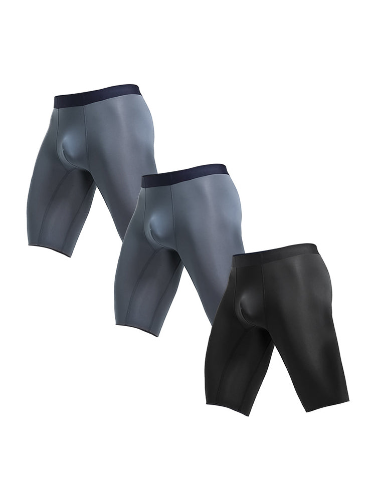 3 Pack Men's Anti-Chafing Seamless Running Briefs