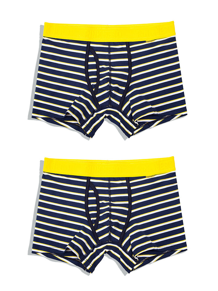 2 Pack European Luxury Brand Personalized Striped Men's Underwear